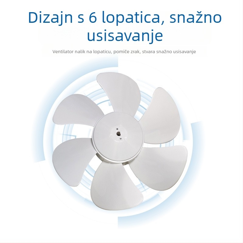 Yue Niu Prozorski ventilator za kupaonicu i kuhinju, viseći ili zidni, kućna upotreba, tiho djelovanje