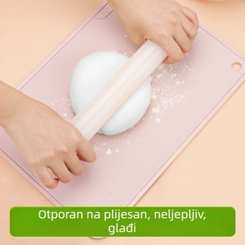 PP plastični valjak za tijesto, trodijelni set, nepreklizavajući, za hranu, podloge za razvaljivanje tijesta i knedle