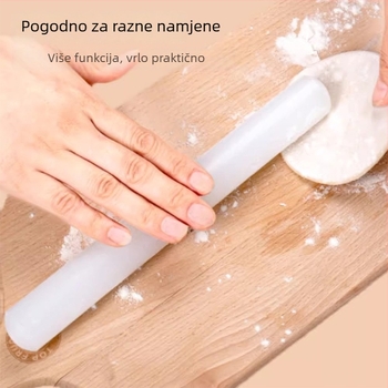 PP plastični valjak za tijesto, trodijelni set, nepreklizavajući, za hranu, podloge za razvaljivanje tijesta i knedle