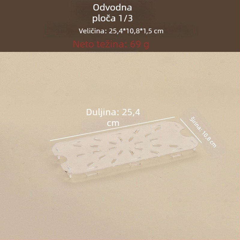 GN bazen za odvodnju s vodonepropusnom pločom za voće i povrće