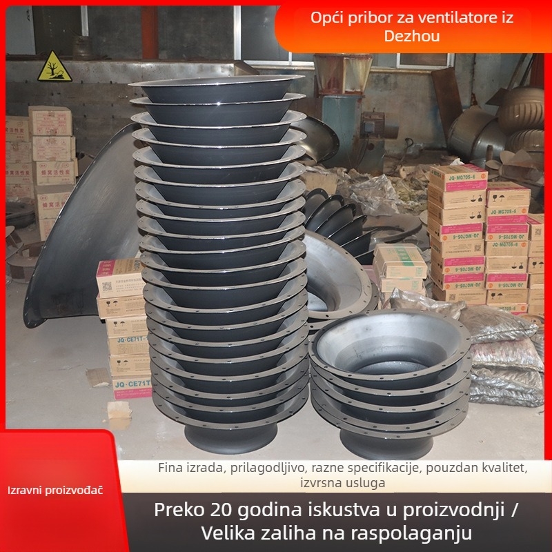 Centrifugalni ventilator – ulaz zraka, prednji disk, zvonasti otvor, kolektor zraka, vodički prsten