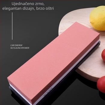 Bijeli korund dvostrani brusni kamen s postolom za kuhinjske nože