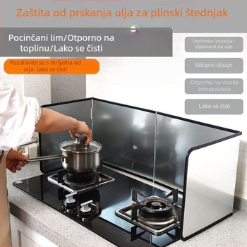 Premium galvanizirani zaštitni panel protiv prskanja ulja za plinski štednjak i sudoper, zaštita od prskanja, vanjska zaštita od vjetra, toplinska izolacija