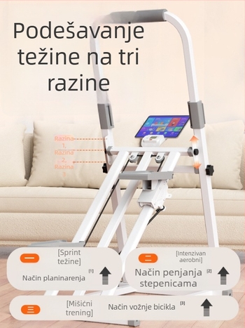 Višenamjenski stroj za penjanje stepenicama za kućni fitness — statični stepper i penjanje uz nagib