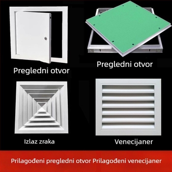 Prilagođeni otvor za inspekciju od aluminijskog legura s lameliranim izlazom zraka