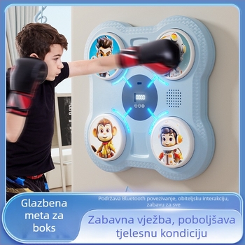 Inteligentni glazbeni boksački cilj za djecu — trening reakcije, zidni nosač, ABS, dimenzije 27.5×27.5×4.5 cm