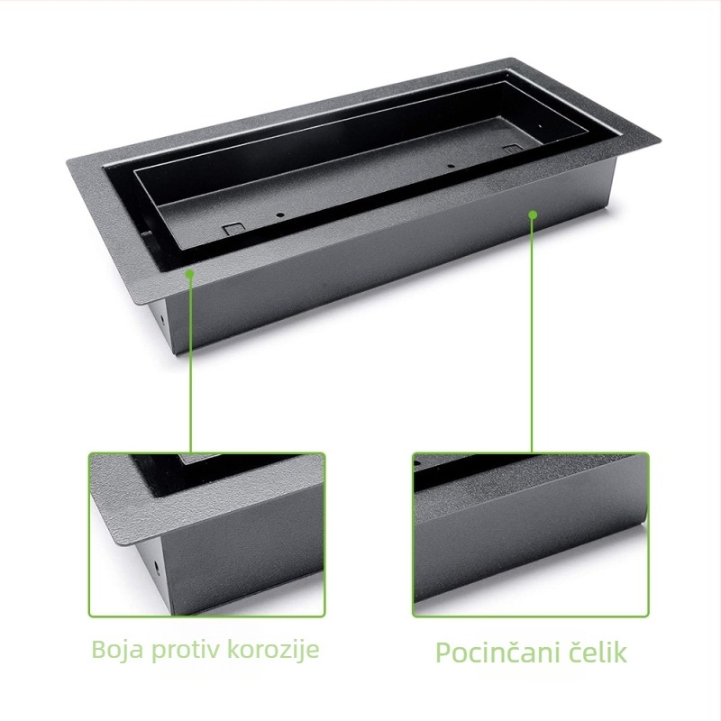 Moderan minimalistički okvir za podnu ventilaciju za HVAC, odvojivi metalni izlaz zraka, dvostruki sloj, model Lks-f-f