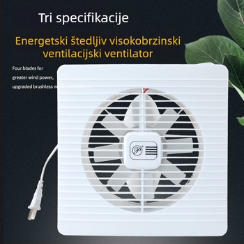 GY-100 Zidni ventilator za odvod para iz kuhinje i kupaonice, tih rad, 220V 1400W