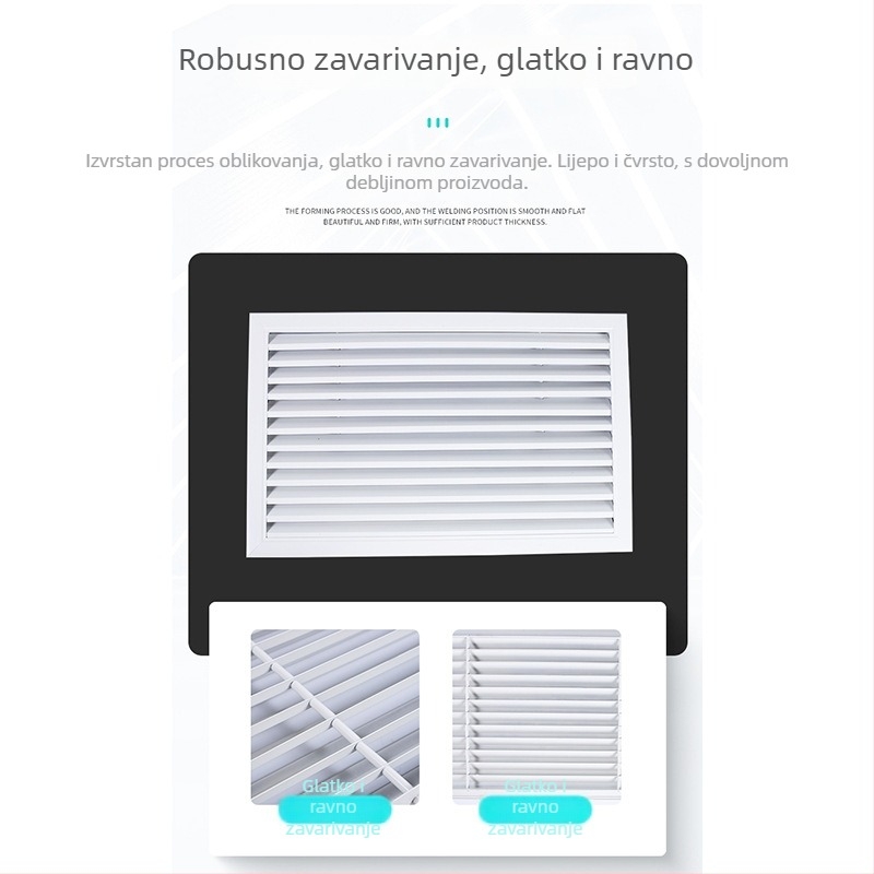 Aluminijske lamelne žaluzije za izlaz centralne klimatizacije, bolnica bez prašine