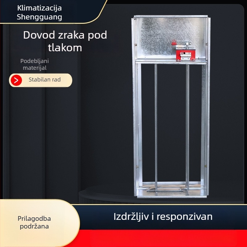 Izlaz za napajanje zraka u predvorju stuba, ventil za dim s više lamela, normalno zatvoren izlaz za pozitivan tlak zraka pri požaru (ručni/električni)