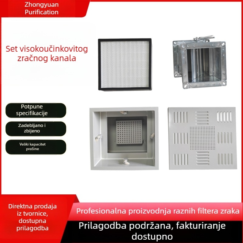 Prilagođeni četvero-filtrni komplet izlaz zraka visokih performansi, samoočistivi pročišćivač za prašnu radionicu, regulator centralne klimatizacije i difuzijska ploča