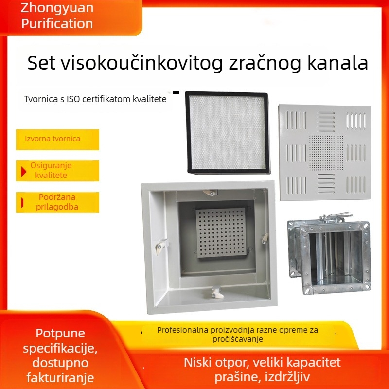 Prilagođeni četvero-filtrni komplet izlaz zraka visokih performansi, samoočistivi pročišćivač za prašnu radionicu, regulator centralne klimatizacije i difuzijska ploča