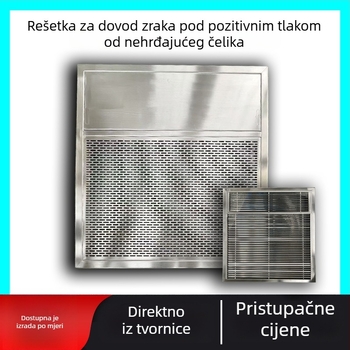 Izlaz zraka za centralnu klimatizaciju od nehrđajućeg čelika, vrata tip povratnog zraka, jednodijelni žaluzijski izlaz