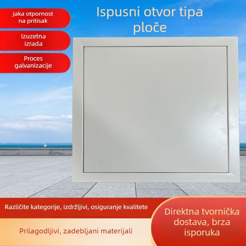 Building Beauty Kvadratni difuzor za strop, ispuštanje dima, galvanizirano čelik, ventilacijska oprema