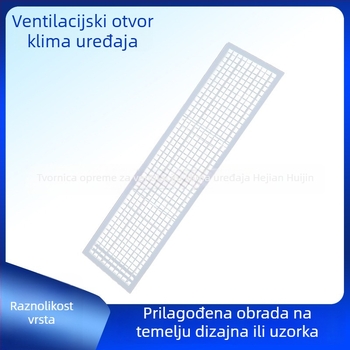 Kvadratni izlaz zraka za klima uređaj od nehrđajućeg čelika s lamelama