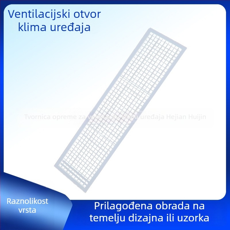 Kvadratni izlaz zraka za klima uređaj od nehrđajućeg čelika s lamelama