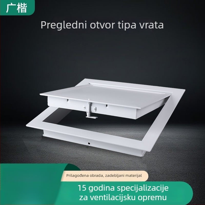 Vrata tip panel za pristup ventilacijskom sustavu, mehanički ispušni ventil, kanal u stropu, aluminijska legura