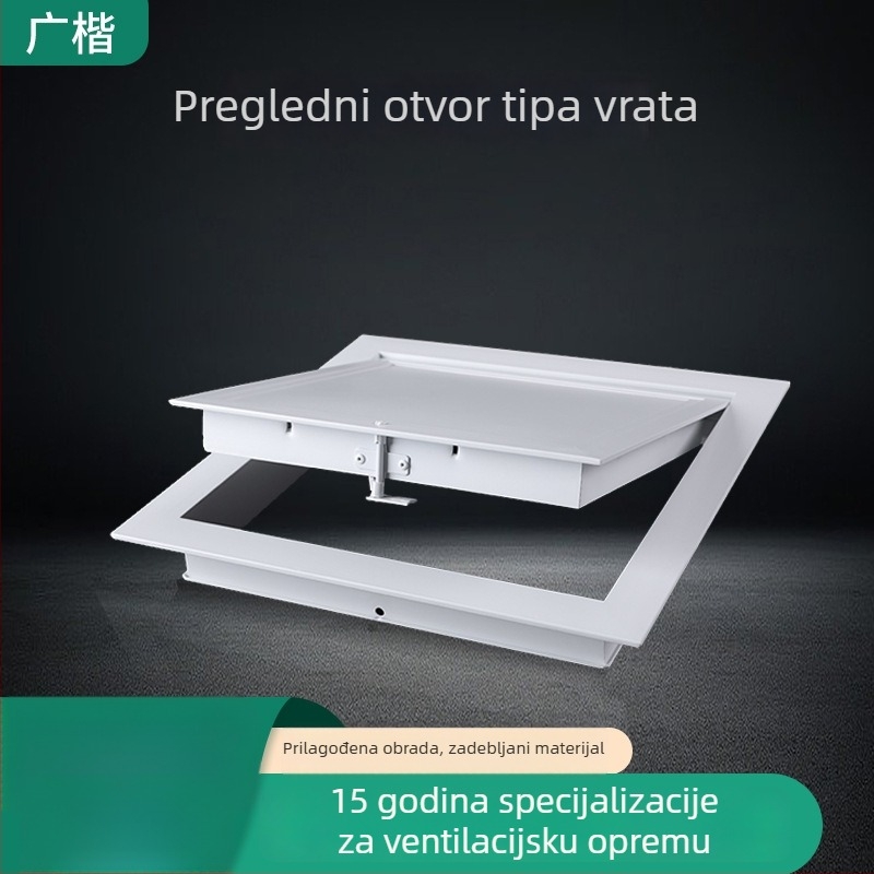 Vrata tip panel za pristup ventilacijskom sustavu, mehanički ispušni ventil, kanal u stropu, aluminijska legura