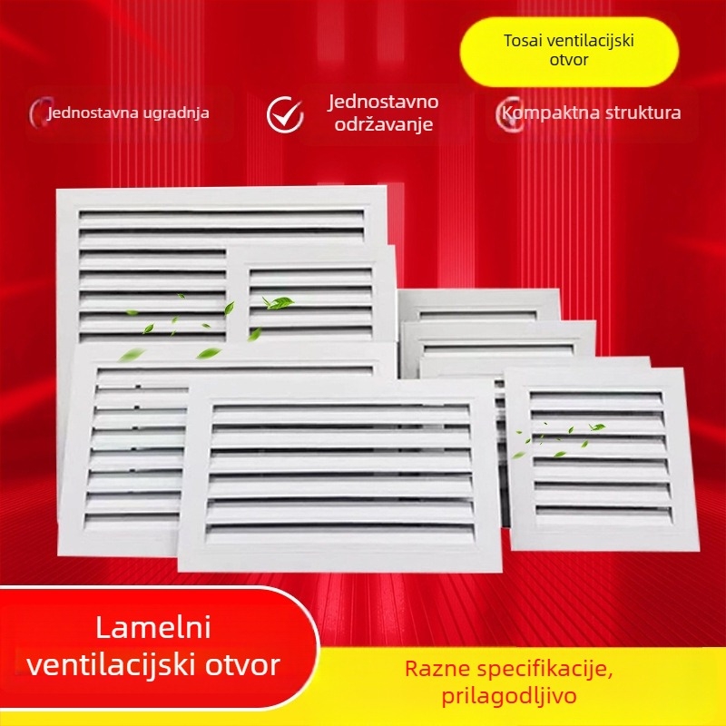ABS jednostruka lamelarna rešetka za ventilaciju od nehrđajućeg čelika i aluminijske legure