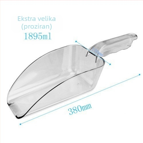 Prozirni plavi plastični kuhinjski set žlica i merica za brašno, led, čaj i šećer, tijesto, hranu i rižu