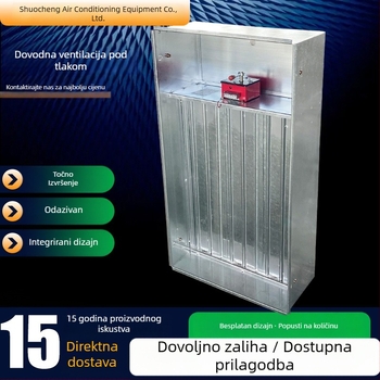 Ventil za napajanje zraka pod pozitivnim tlakom, zatvorenog tipa, dimni izlaz s više lopatica, požarni dimni izlaz u stubištu, debele četverokutni aluminijski spoj
