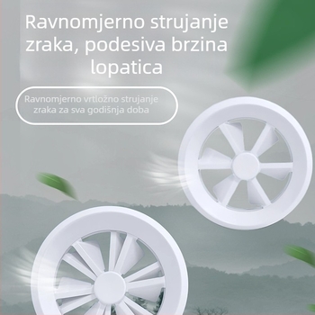 ABS središnji sustav klimatizacije: zavojni izlaz zraka s regulatornim ventilom, dvostruke lamelne klapne, kružni izlaz zraka