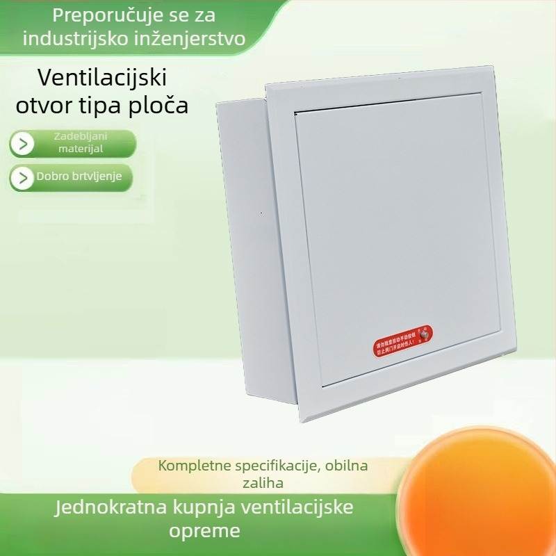 Panelni ventil za dim s daljinskim i lokalnim upravljanjem, električni panelni ventil za dim, protupožarna ventilacija s više listova, obično zatvoren