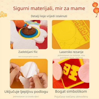 Fenjer s zekom za Festival Lunarnog Mjeseca – dječji DIY paket, svjetleći papirnati fenjer