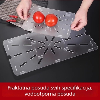Isušiva posuda s mrežom za odvajanje vode za mesne okruglice u ljutom loncu