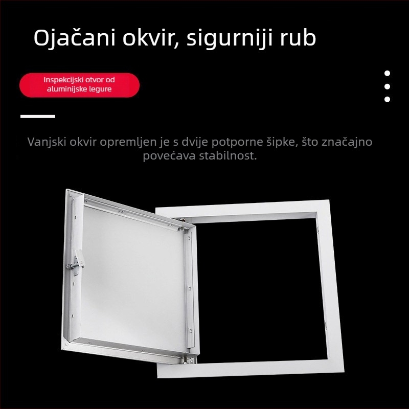 Panel za pristup održavanju s rubnim završetkom za uredske zidove, panel za popravak zidova, magnetski izlaz zraka za cijevni spoj