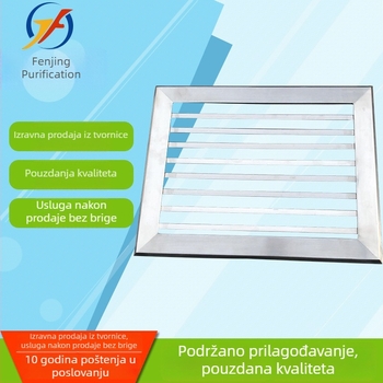 Nehrđajući čelični rešetkasti prozor za povrat zraka za čiste prostorije i radionice