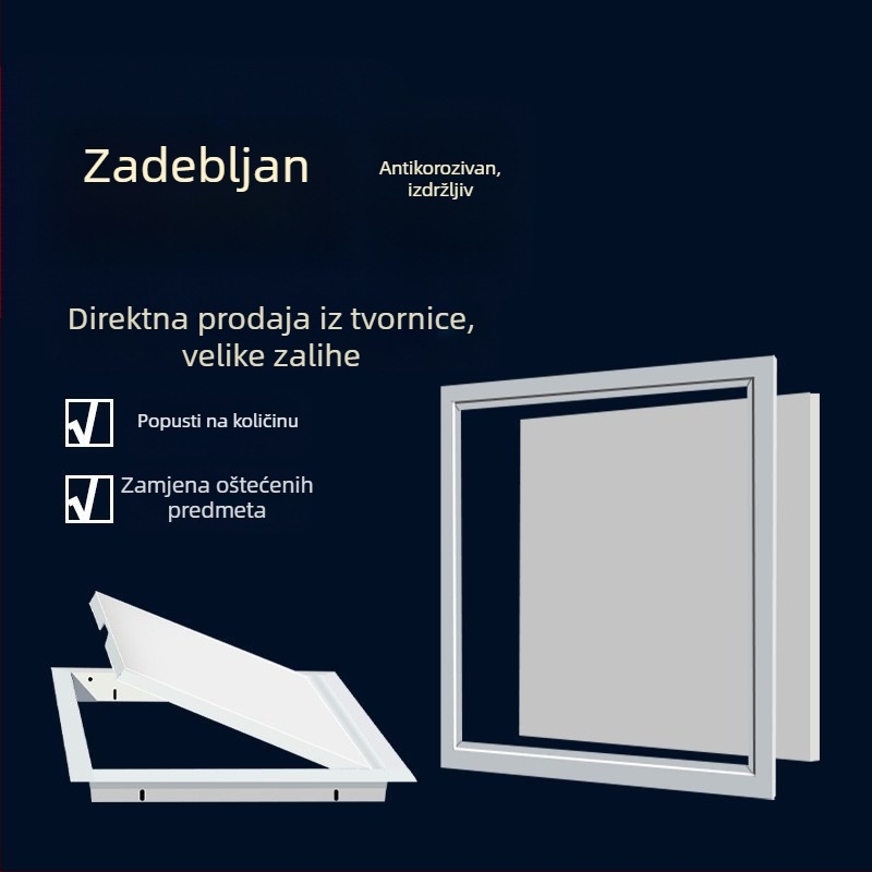 Aluminijski panel za pristup s magnetskim mehanizmom za zid, cijev i strop