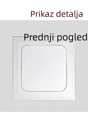 Pristupni panel od gips ploče sa zaobljenim kutovima i dvostrukim aluminijskim rubom za strop, unaprijed ugrađeni otvor s lukastim ukrasom