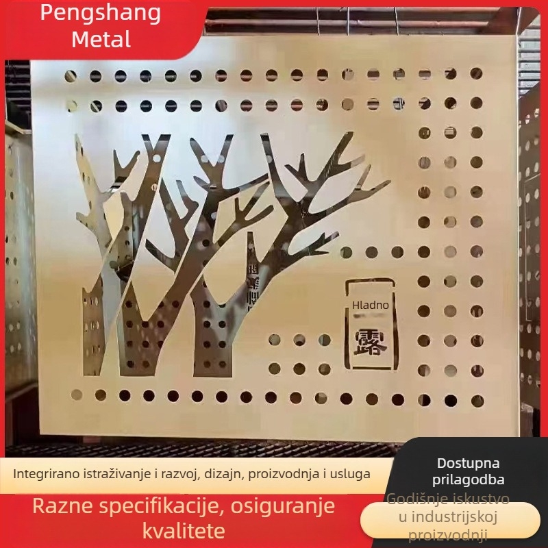 Prilagođena perforirana lamela za kućište klima uređaja za obnovu starog kvarta - aluminijska legura, željezo ili nehrđajući čelik, model 45