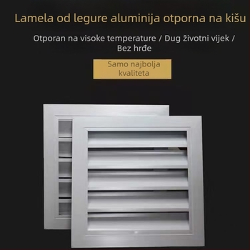 Lamelirani aluminijski zračni otvor za produženje kanala sustava centralnog klimatiziranja