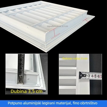 Lamela aluminijska legura ventilacijska rešetka za kupaonicu, izlaz zraka klimatizacije