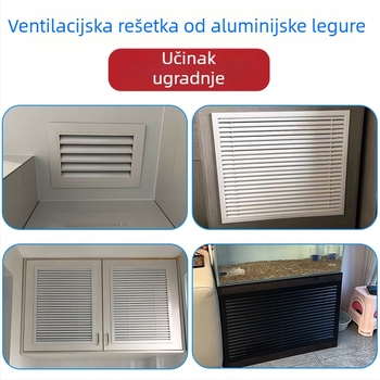 Lamela aluminijska legura ventilacijska rešetka za kupaonicu, izlaz zraka klimatizacije
