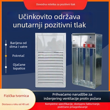 Ventil za stubište s pozitivnim tlakom zraka i ispušnim dimom (ručno/električno, normalno zatvoren)