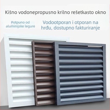 Aluminijski zaštitni poklopac za vanjsku jedinicu klima uređaja s lamelama, vodootporan, prozračan, otporan na hrđu, zaštita vanjskog zida