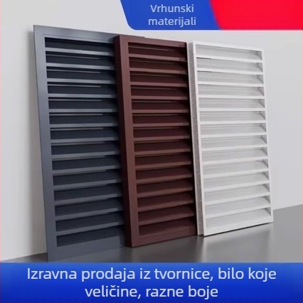 Aluminijski zaštitni poklopac za vanjsku jedinicu klima uređaja s lamelama, vodootporan, prozračan, otporan na hrđu, zaštita vanjskog zida