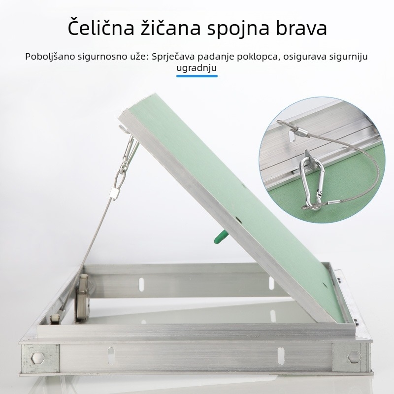 Skriti pristupni panel od aluminijskog legura za plafon od gipsane ploče — pritisnite za otvaranje, dekorativan skriveni inspekcijski otvor za centralnu klimatizaciju