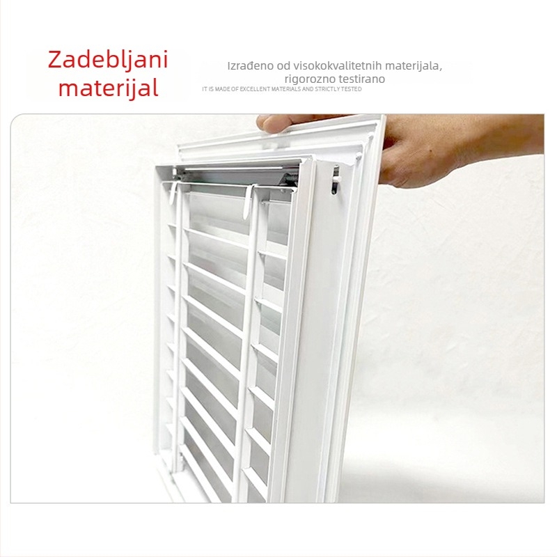 Lamelirani ventil povratnog zraka od aluminijske legure za vanjsku stijenu, kišootporan izlaz zraka za klimatizaciju