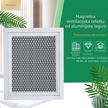 Na skladištu: aluminijski izlaz za povratni zrak od aluminijske legure s magnetskom funkcijom, prilagodljiv