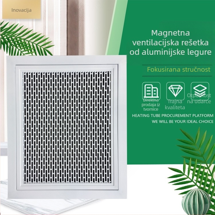 Na skladištu: aluminijski izlaz za povratni zrak od aluminijske legure s magnetskom funkcijom, prilagodljiv