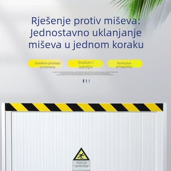Aluminijska barijera protiv štakora za vrata, nehrđajući čelik, prilagođena za prostorije distribucije, zaštita od požara i higijena
