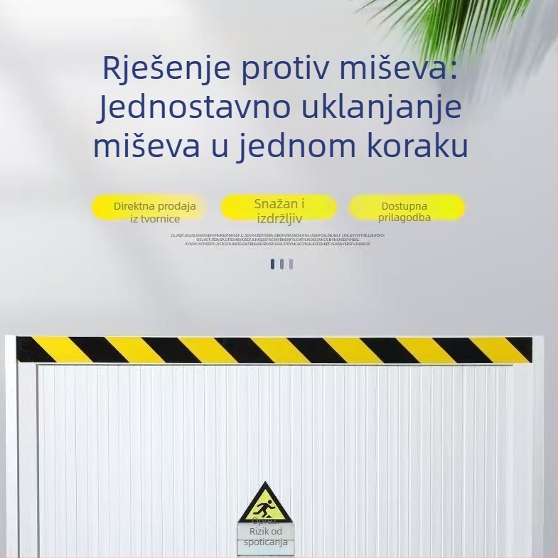 Aluminijska barijera protiv štakora za vrata, nehrđajući čelik, prilagođena za prostorije distribucije, zaštita od požara i higijena