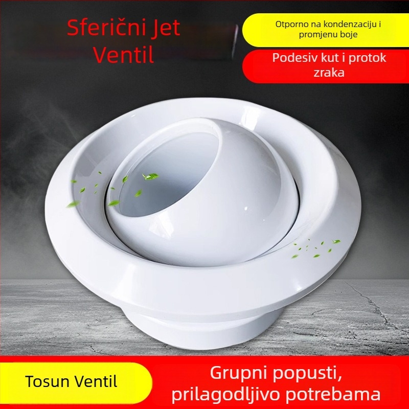 Prilagođeni sferni izlaz zraka za središnji sustav klimatizacije ABS materijal