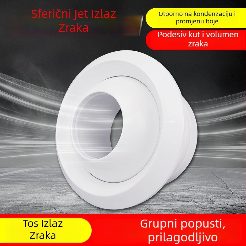 Prilagođeni sferni izlaz zraka za središnji sustav klimatizacije ABS materijal