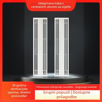 Linearna ugrađena rešetka s lamelama za centralnu klimatizaciju