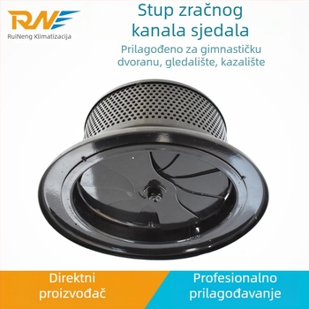 Zračni otvor za sjedala na stadionima i kino dvoranama s regulirajućim ventilom i kolonom za dovod zraka TCD